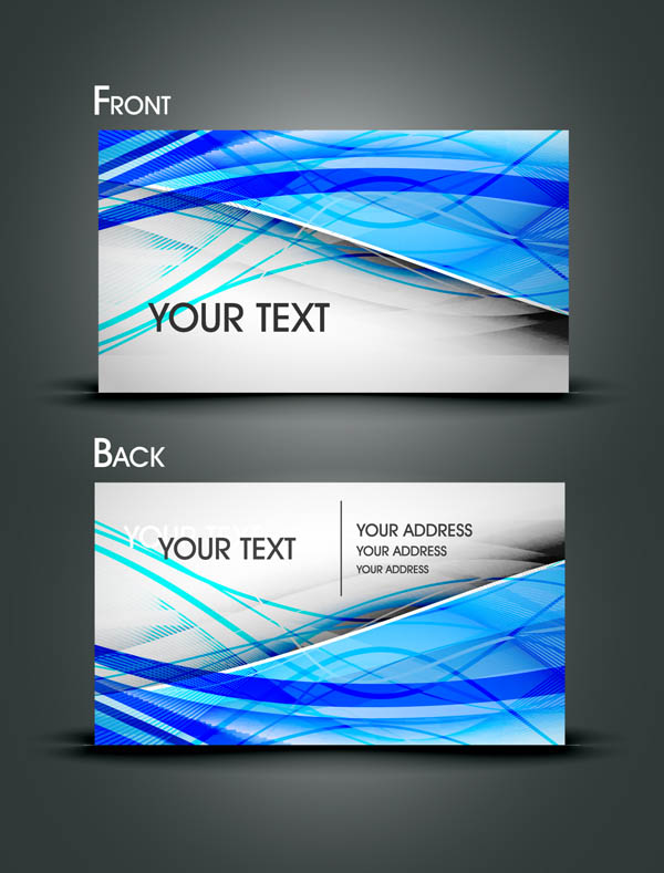 free vector Gorgeous dynamic flow line card vector